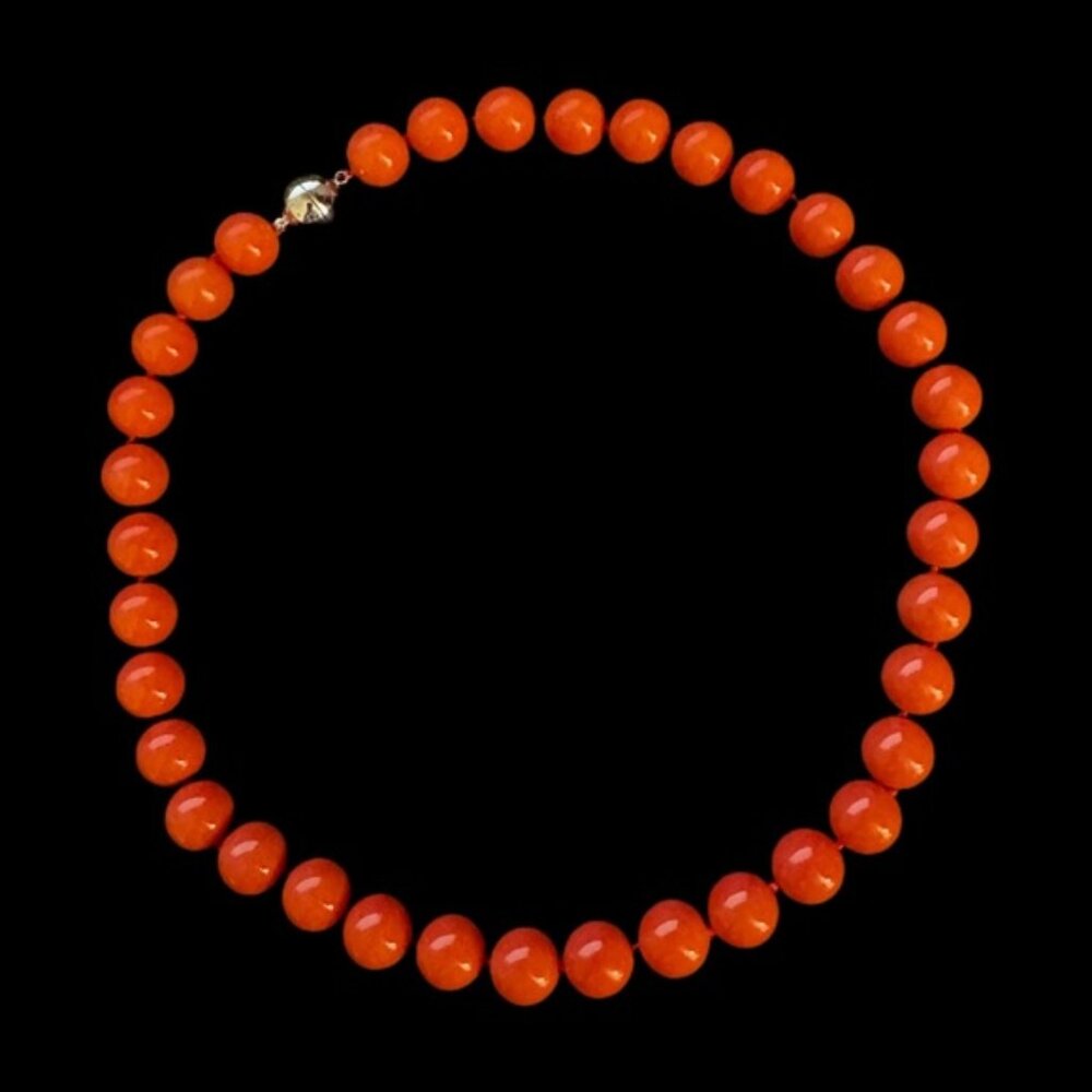 ✨Beautiful Vintage Coral Glass Beads Choker